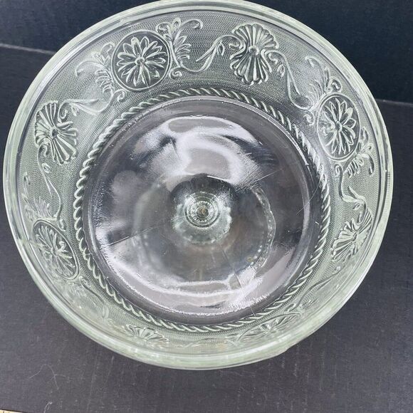 Indiana Tiara Sandwich Glass Compote Pedestal Clear Footed Bowl 5.5" VTG - Picture 4 of 7